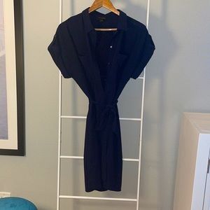 Banana Republic navy blue shirt dress M